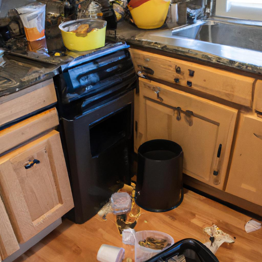 Overflowing trash cans, spoiled food, and unclean surfaces can contribute to a dirty house according to CPS standards.